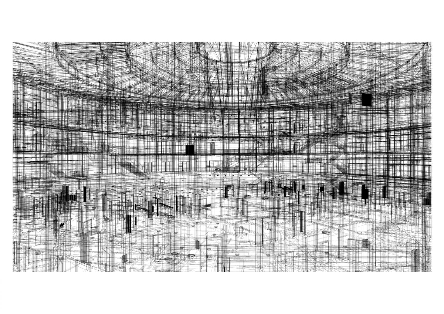 Maquette numérique BIM réalisée au sein de POLARIS ARCHITECTS pour le facility management de l’Administration des Bâtiments Publics Bâtiment Forum Geesseknäppchen conçu par KLEIN ET MULLER sàrl d’architecture et d’urbanisme TOM BLESER ARCHITECTE