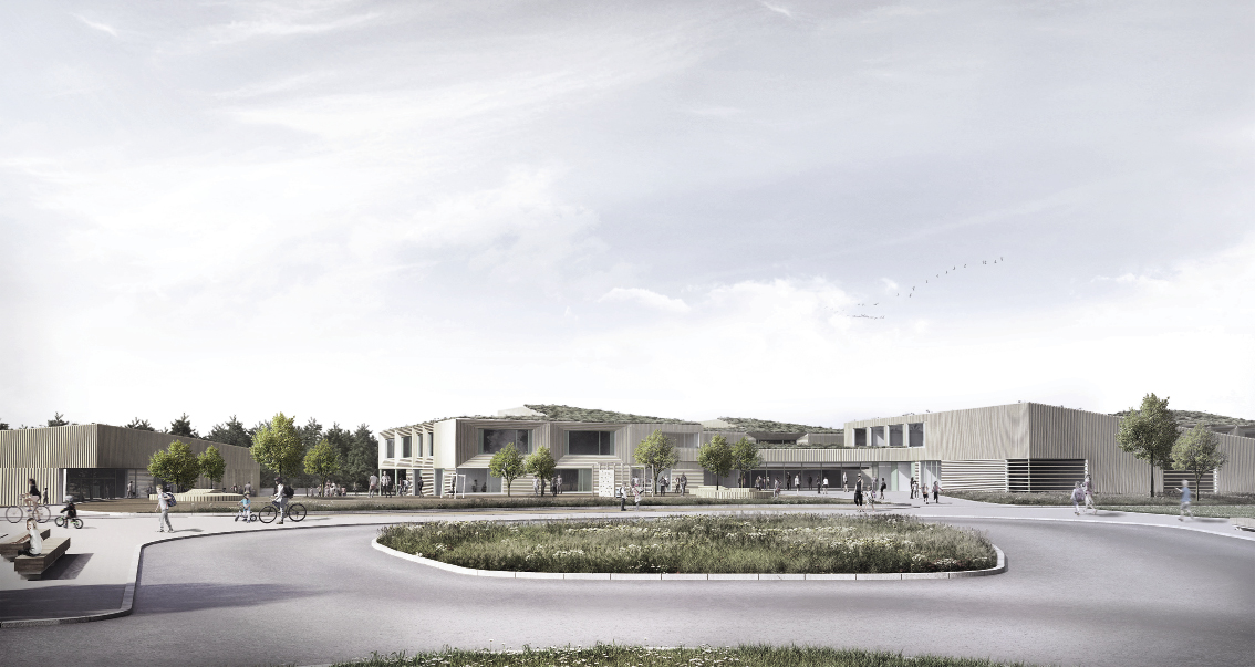 Concours 1er prix Centre scolaire et sportif à Eschdorf, Luxembourg planetplus ARCHITECTES ET URBANISTES 1