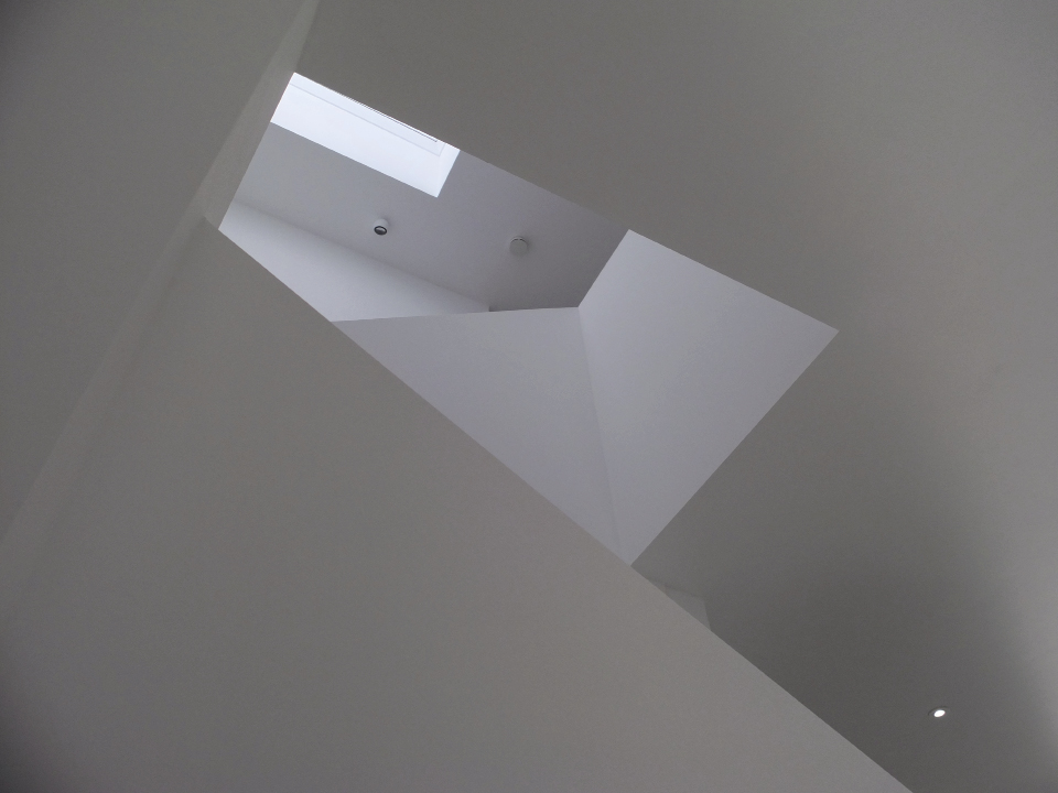 détail de l’escalier de la maison à Munsbach iPLAN BY MARC GUBBINI ARCHITECTES S.A.