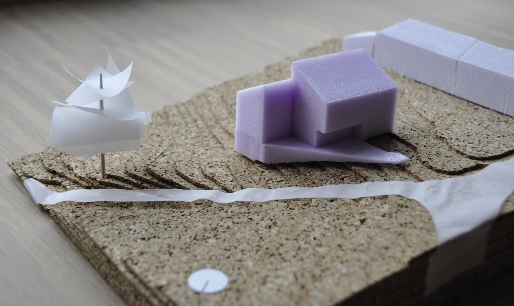 Construction d’une maison unifamiliale à Greisch – maquette d’esquisse et modèle 3D d’avant-projet ISABELLE HAAS ARCHITECTE S.à R.L. 1