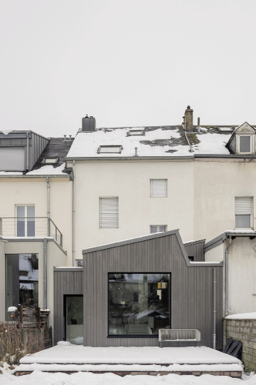 Transformation et extension d’une maison individuelle à Bonnevoie A+T ARCHITECTURE S.A.