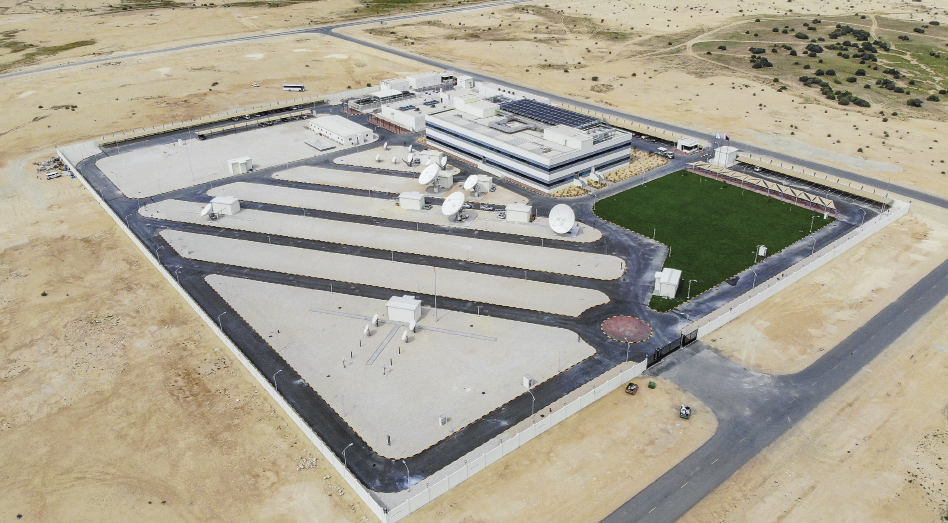 ES’HAILSAT (QATAR) - Construction d’un téléreport - Vue aérienne © ES’HailSat PRONEWTECH S.A.