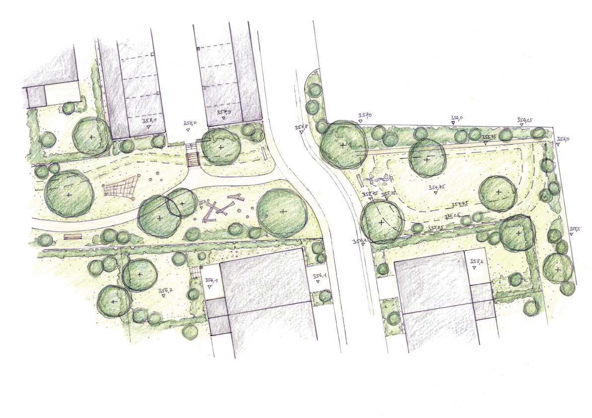 Concept pour les espaces publics / espaces verts ZEYEN + BAUMANN S.à R.L.