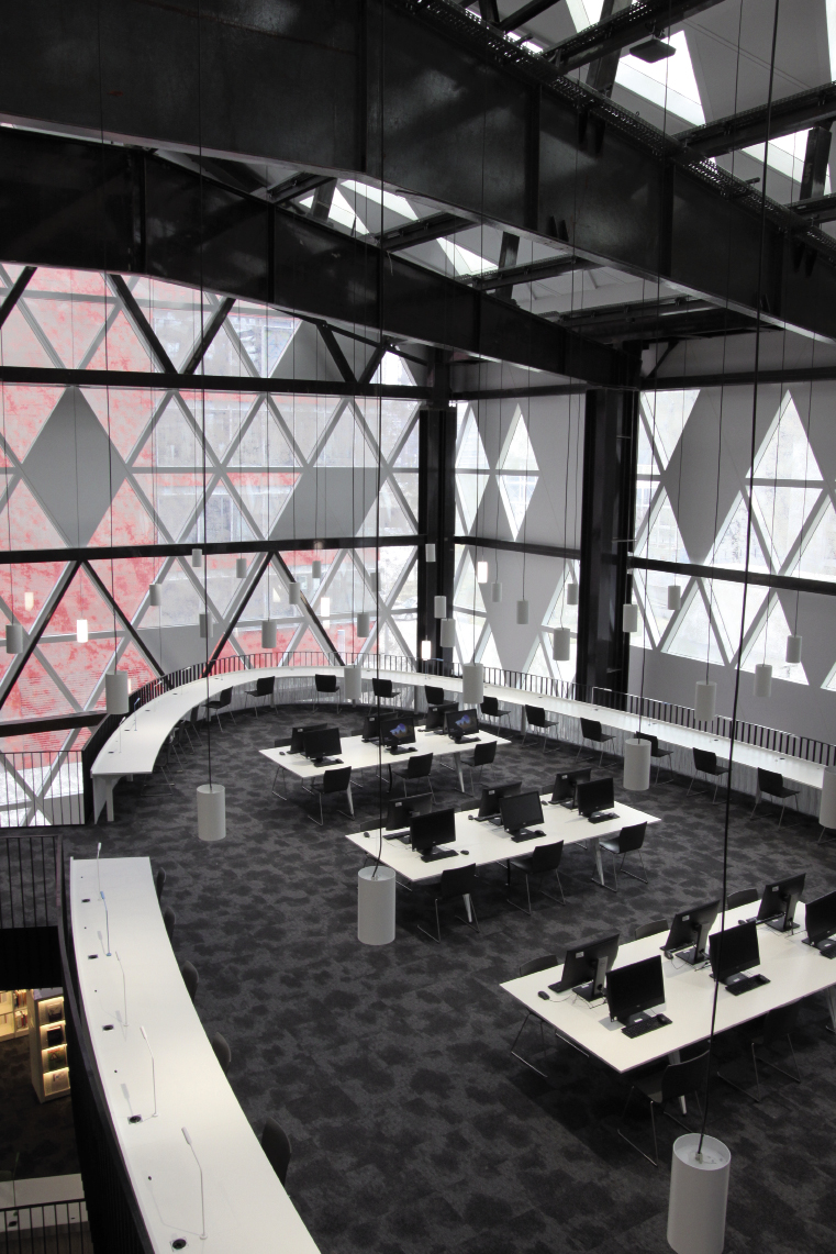 Bibliothèque universitaire à Belval Architecte: VALENTINY hvp architects Ingénieur-conseil en génie civil: Bollinger + Grohmann Ingenieure RMC Consulting S.à R.L.