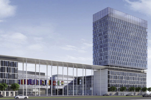 Extension et remise à niveau du bâtiment Konrad Adenauer à Luxembourg/Kirchberg Architecte: Association momentanée Tetra Kayser Associés SA Architectes et Art & Build Architect Ingénieur-conseil en génie civil: SGI RMC Consulting S.à R.L.