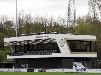 Clubhouse Union Titus Pétange Réaménagement des vestiaires et aménagement d’une nouvelle buvette sur le terrain de football à Pétange ARCHITECTURE FRANK JUNGERS S.À R.L.