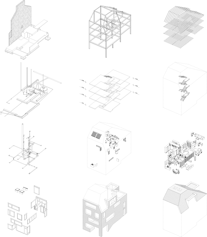Maison à Luxembourg, 2019 Conçue selon les principes de l’économie circulaire. Réutilisation de matériaux et d’éléments de construction, conception anticipant le démontage et recyclage futur du bâtiment, adaptabilité étendue des espaces intérieurs, construction sèche à base de matériaux sains, maison passive avec récupération des eaux de pluies et chauffage solaire. POLARIS ARCHITECTS S.à R.L.